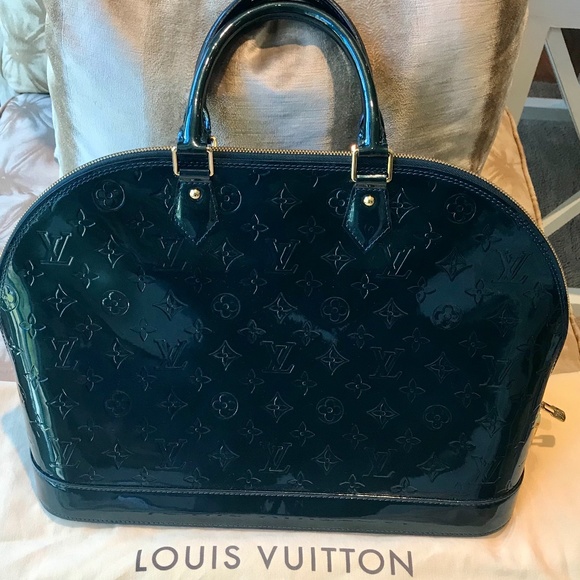 2️⃣✖️ ♓️🅿️ ⚜️Louis Vuitton Alma Bleu Nuit Bag⚜️ - Picture 1 of 12